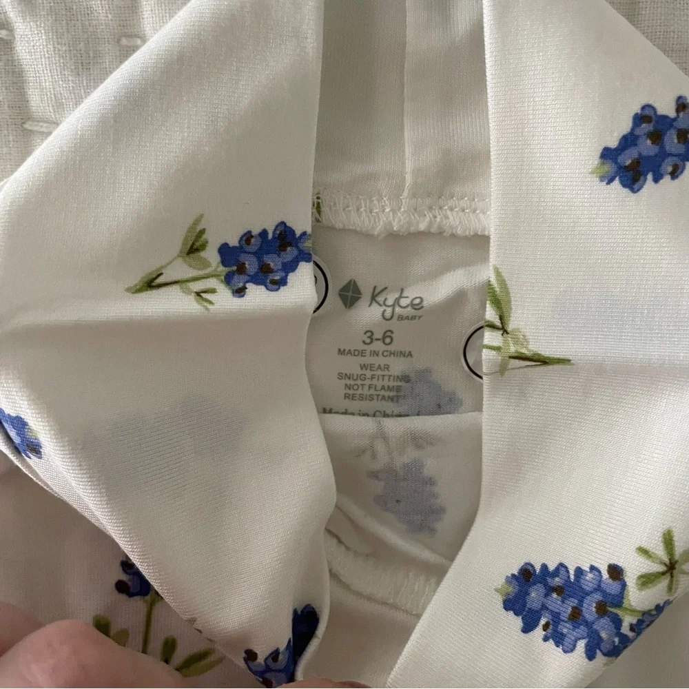 NWT Kyte Baby Bluebonnet Floral Print Bummies Shorts 3-6M